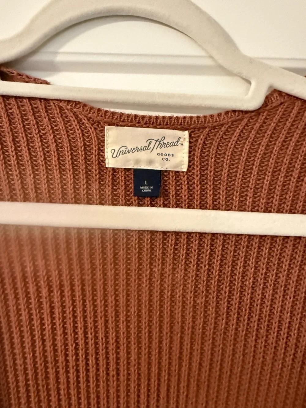 Universal Thread Rust Open-Front Knit Cardigan - Picture 2 of 3